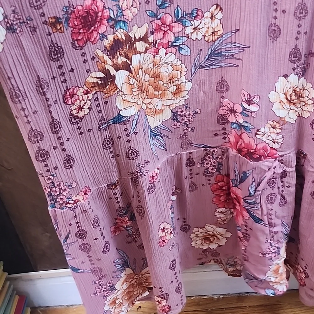 Knox Rose Floral Pink Maxi Dress SIZE L - Picture 4 of 8